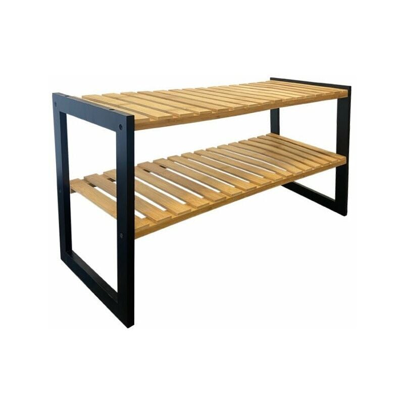 Range Chaussures en Bambou 70x26x34,5 cm - SILUMEN