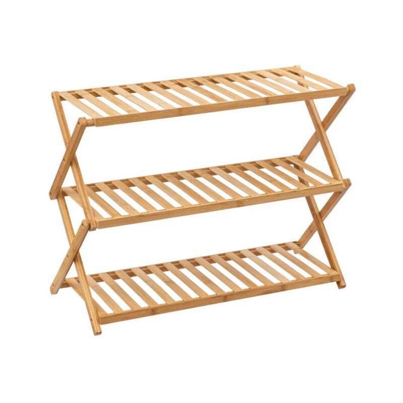 Five Simply Smart - Range-Chaussures en Bambou 'Pliable' 70cm Naturel