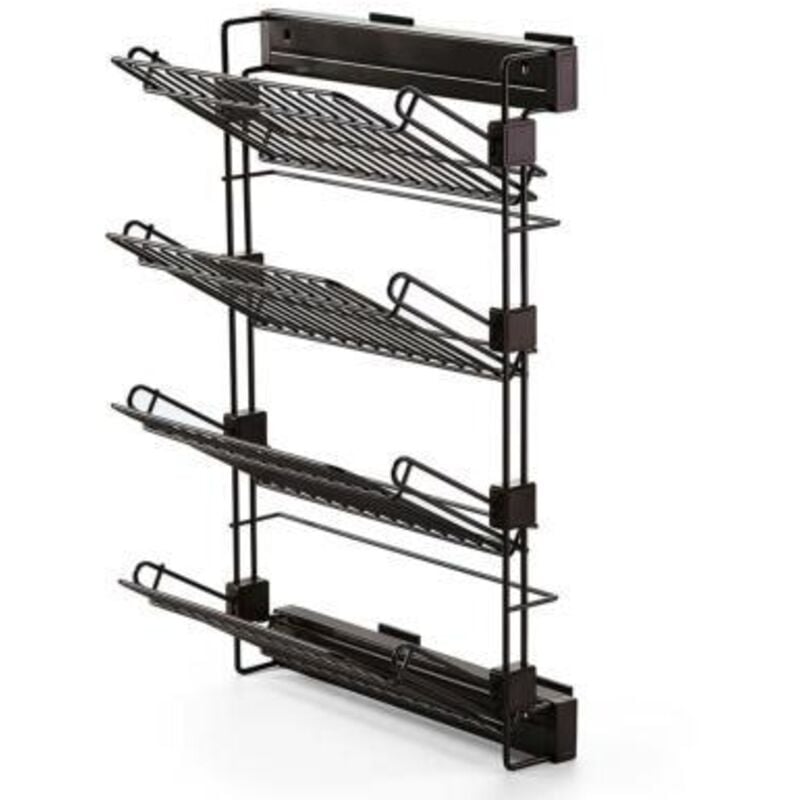 Emuca - Range-chaussures latéral extractible Moka pour montage côté droit finition couleur moka