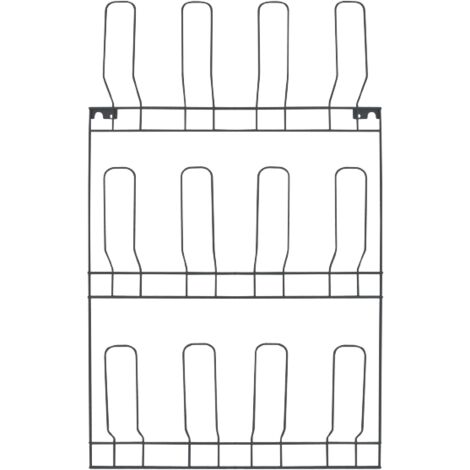 Range-chaussures mural - 6 paires - A fixer au mur - Métal - Gris anthracite - 6x44x72cm  - BOX & BEYOND