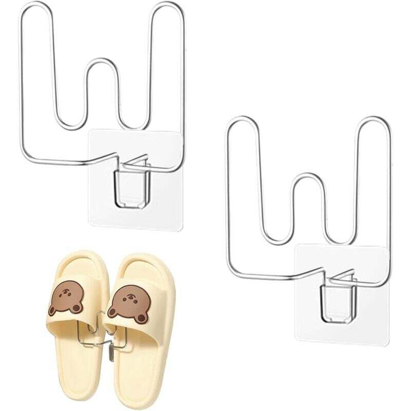 Range Chaussures Mural, Etagere Chaussures pour Pantoufles, Range Chaussures Suspendu Multifonctionnel, Porte Chaussure Sans Perçage, étagère à