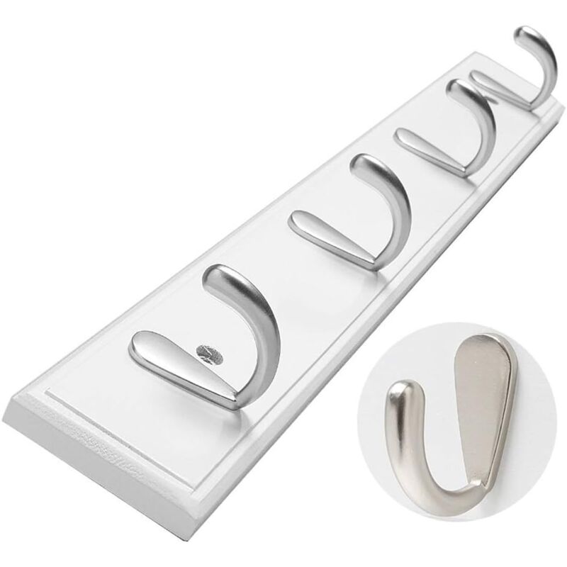 Linghhang - Range-Chaussures, Porte-Manteau Mural, Porte-Manteau en Bois, Crochets Muraux, Porte-Manteau Mural, Porte-Manteau en Acier Inoxydable,