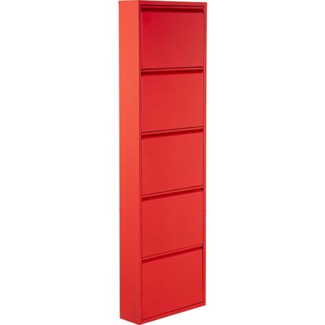 Range chaussures rouge élégant pour maison chic - Rouge mat