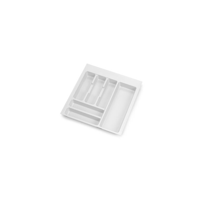 Range-couvert Optima pour tiroir de cuisine Vertex/Concept 500, module 500 mm .Panneau 16mm, Plastique, blanc - Emuca