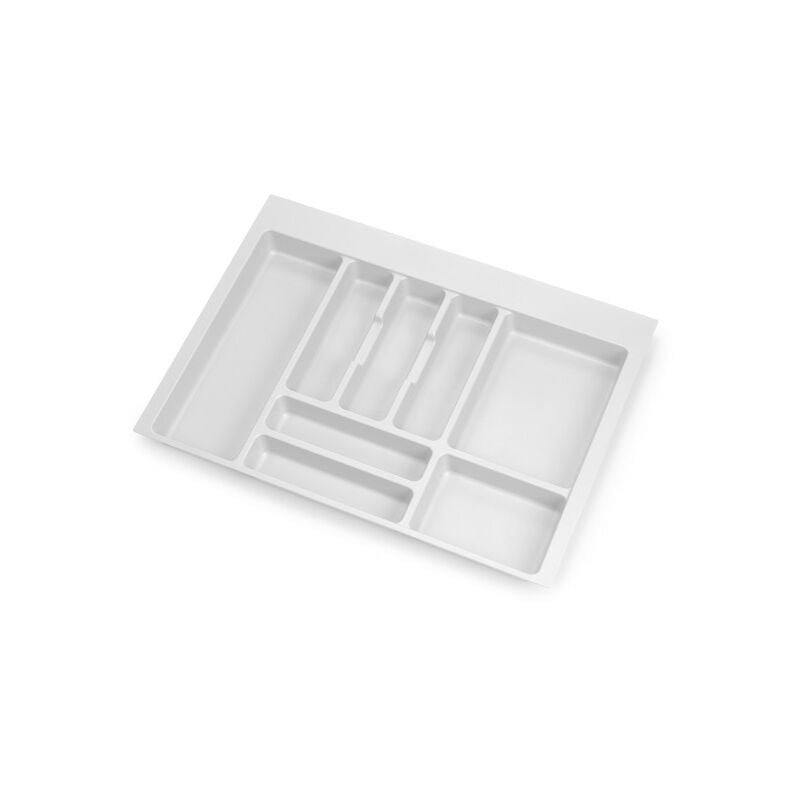 Range-couvert Optima pour tiroir de cuisine Vertex/Concept 500, module 700 mm .Panneau 16mm, Plastique, blanc - Emuca
