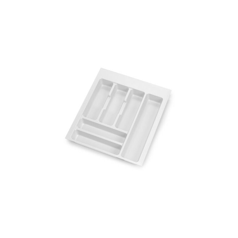 Range-couvert Optima pour tiroir de cuisine Vertex/Concept 500, module 450 mm .Panneau 16mm, Plastique, blanc - Emuca