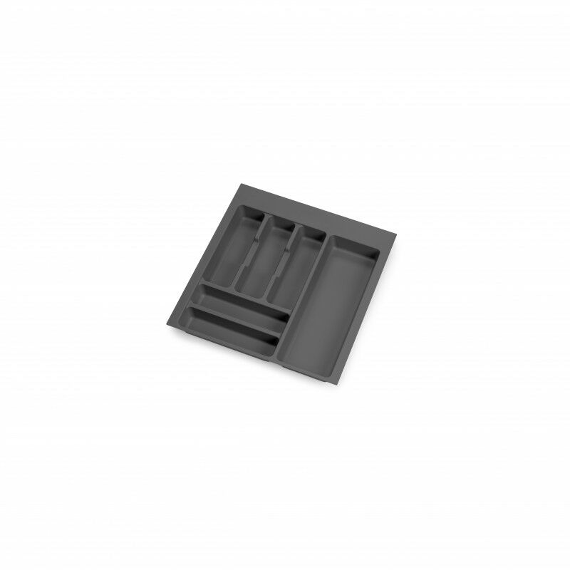 Range-couvert Optima pour tiroir de cuisine Vertex/Concept 500, module 500 mm .Panneau 16mm, Plastique, gris anthracite - Emuca