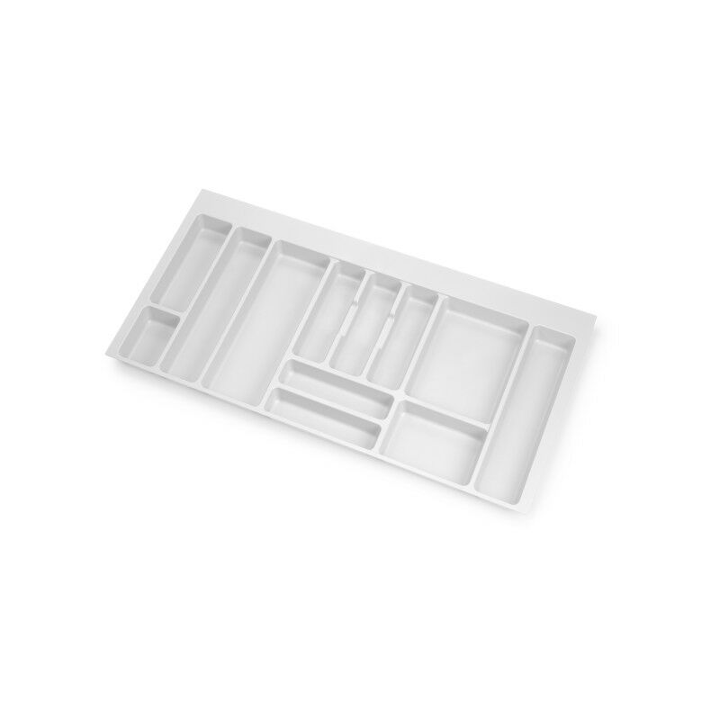 Range-couvert Optima pour tiroir de cuisine Vertex/Concept 500, module 1.000 mm .Panneau 16mm, Plastique, blanc - Emuca