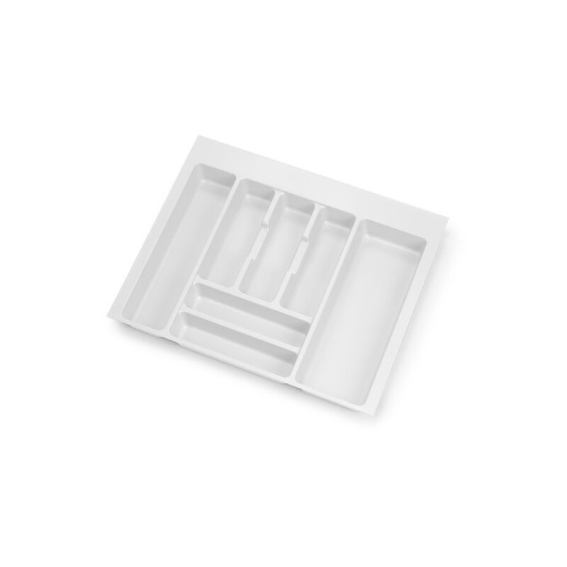 Range-couvert Optima pour tiroir de cuisine Vertex/Concept 500, module 600 mm .Panneau 16mm, Plastique, blanc - Emuca