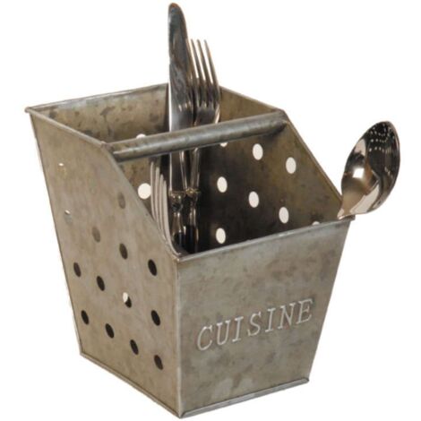 Range couverts cuisine en zinc
