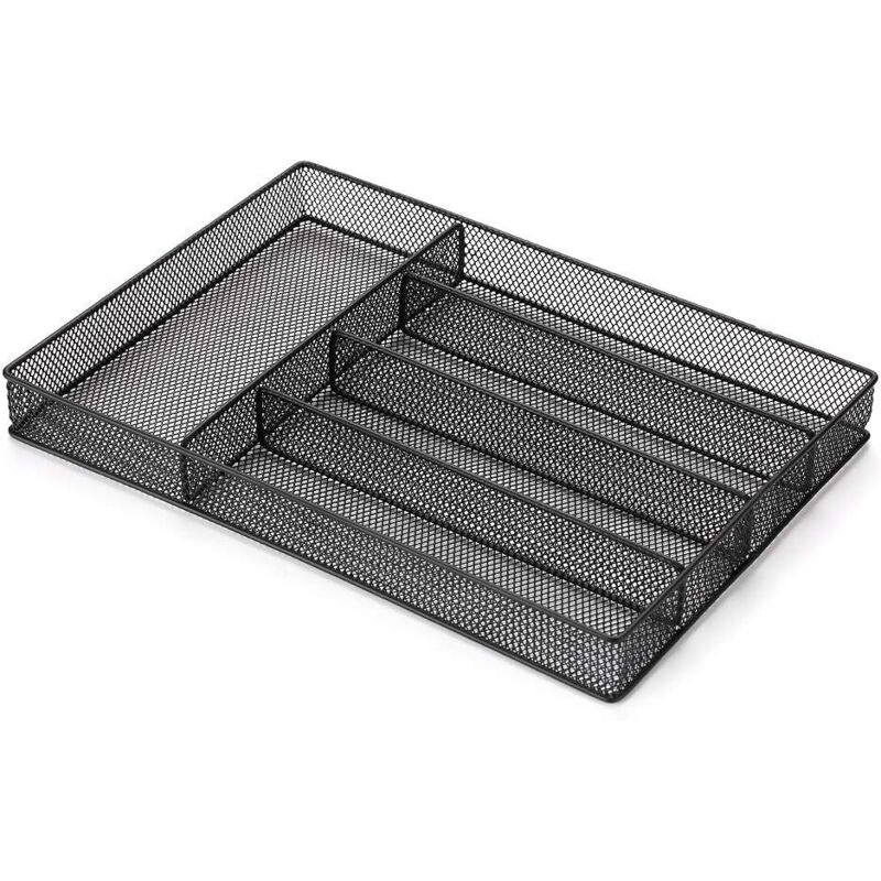 Range-Couverts en Acier Inoxydable, bac de Couverts de Cuisine, Panier de Rangement pour Vaisselle pour Baguettes, Couteaux, Fourchettes et Cuillères