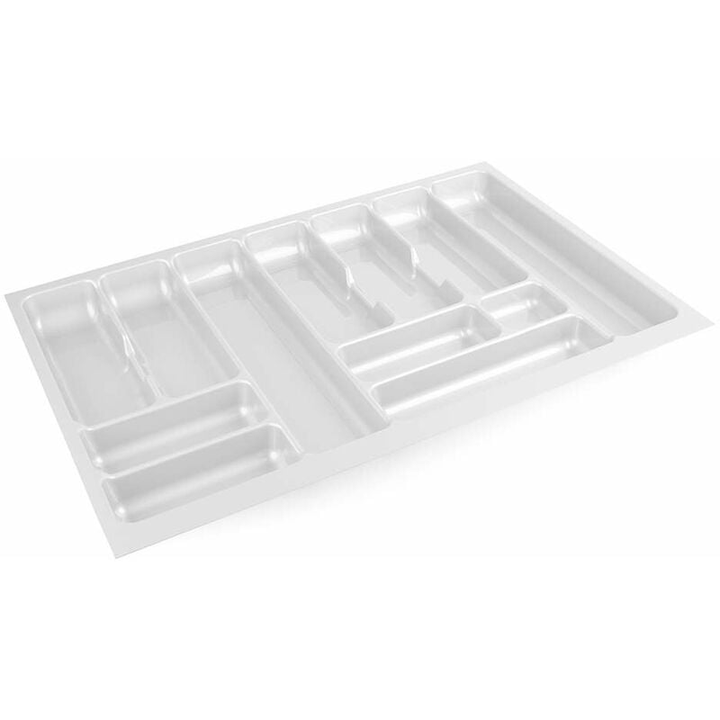 Cyclingcolors - Range couverts pour intérieur de tiroir en plastique redécoupable Organiseur Ustensile Cuisine Rangement, 12 compartiments 735 x 490