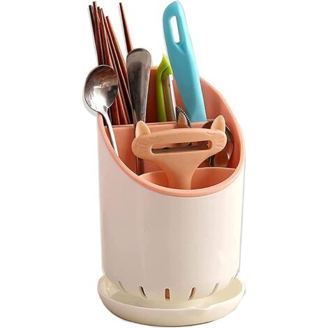 Range-couverts (rose + blanc)