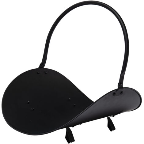 Range legna in acciaio nero WERKA PRO  48 cm