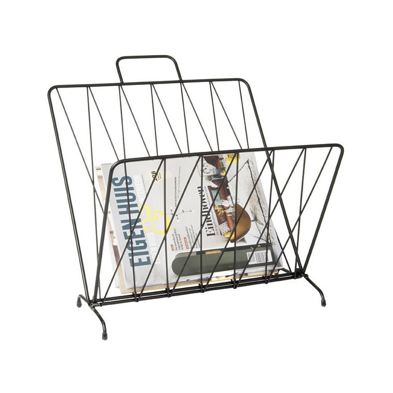 Porte-revue en métal avec poignée, raster