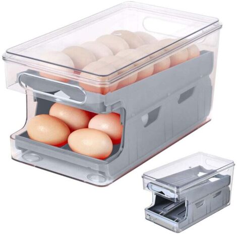 Boîte De Rangement à Œufs Pour Réfrigérateur - 6 Œufs, Plastique Transparent Avec Couvercle - Portable Pour Pique-nique, Camping - 3