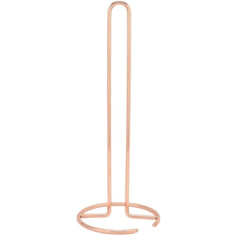Range-rouleaux de papier toilette sur pied, support de rangement pour rouleaux de papier toilette et essuie-tout pour bureau et cuisine (or rose)