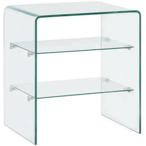 Rangement 3 plateaux verre trempé transparent Niu
