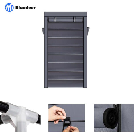 Rangement Armoire étagères à Chaussures 10 Couches Meubles à Chaussures avec Housse Rangement Armoire étagères à Chaussures 10 Couches Meubles à Chaussures avec Housse-1603088cm