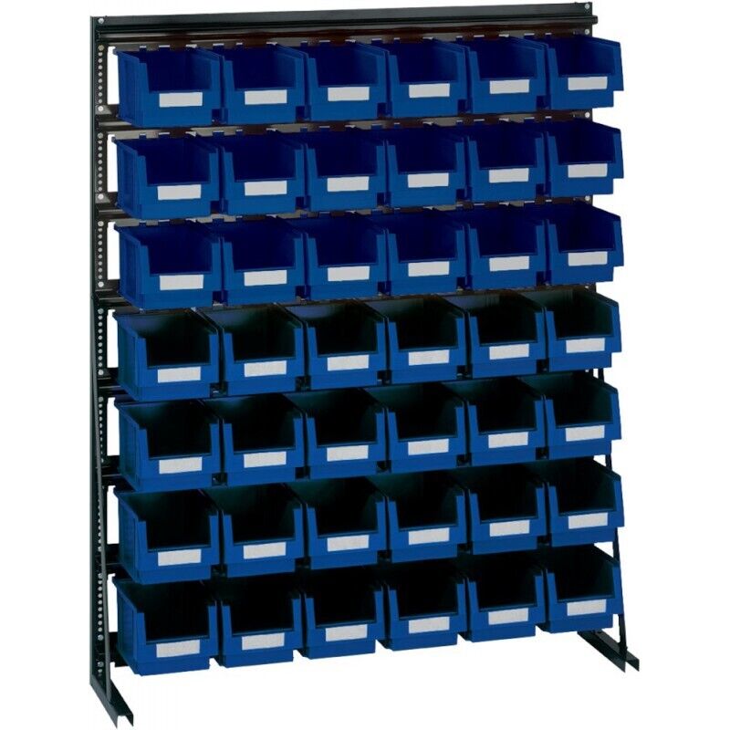 Lakape - Rangement ateliers Vario-Regal V10D avec 42 PLK-Boites, bleu