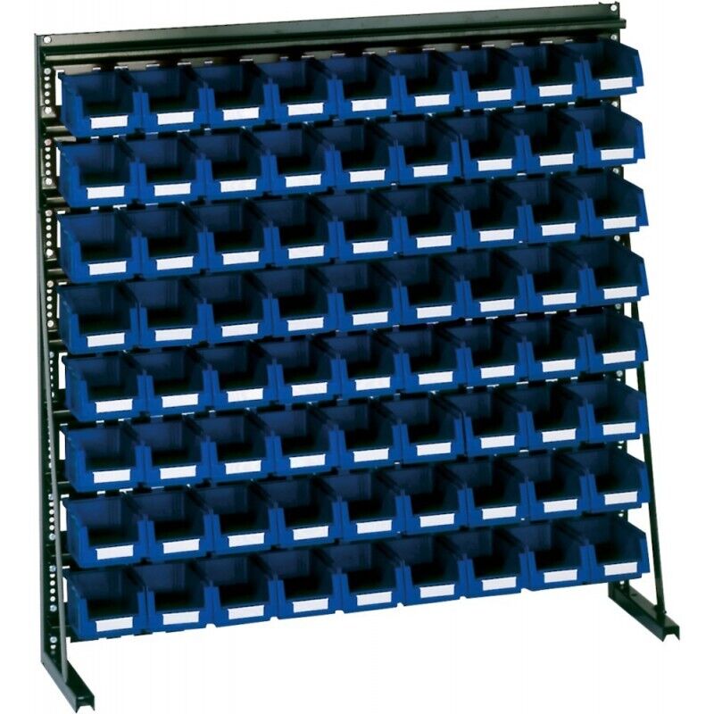 Lakape - Rangement ateliers Vario-Regal V8A avec 72 PLK-Boites bleu