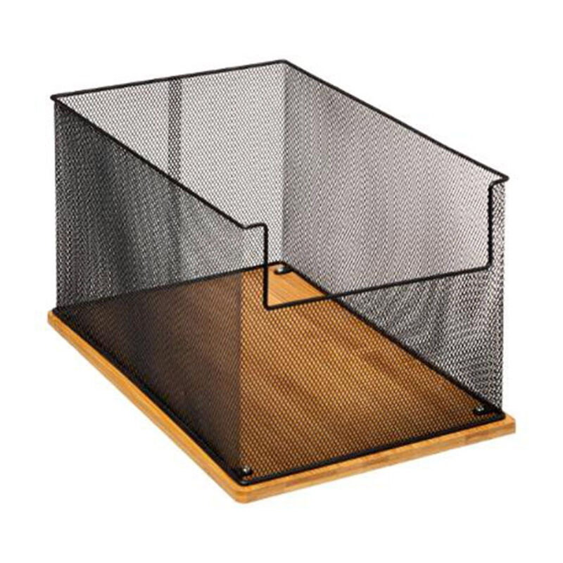 Five Simply Smart - Rangement Bureau 'Métal & Bambou' 36cm Noir