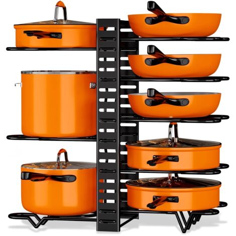 Support Organisateur Pour Couvercles Et Planches à Découper - En Fil De Fer, 15.5x14.5x14 Cm - Gain De Place Comptoir