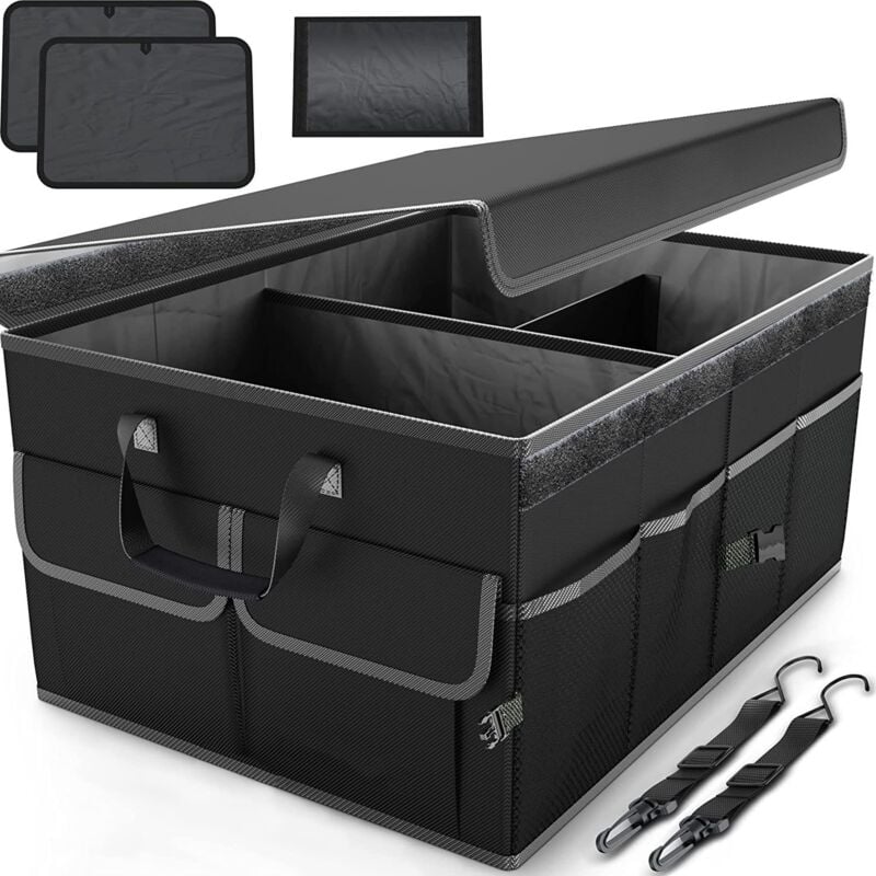 Start - Rangement Coffre de Voiture, Organisateur de Coffre Auto, Organisateur Coffre Voiture, Organisateur Voiture Coffre Pliable, Fond