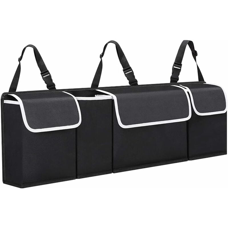 Ersandy - Rangement Coffre de Voiture, Organisateur Interieur Accessoires Voiture, Organiseur Tissu Oxford Imperméable Rangement Voiture avec 4 Poches
