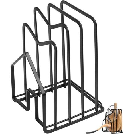 Rangement Couvercle Casserole, Support de Couvercle de Casserole, Porte Planche à Découper en Métal, Support Porte Assiette, Porte Couvercle Cuisine pour Cuisine Organisateur de Casseroles et Poêles