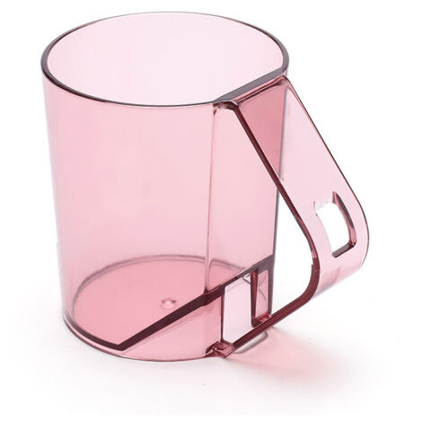Rangement de brosse à dents, tasse de comptoir multifonctionnelle, transparente, résistante au rinçage, tasse de thé à dents（rouge）