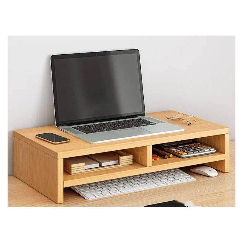 Rangement de bureau Support de moniteur en bois Support de moniteur d'ordinateur Organisateur de bureau Étagère de moniteur multifonctionnelle avec
