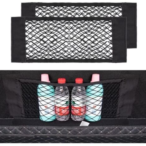 Rangement de Coffre Voiture - Non spécifié - 60x25cm - Filet Elastique - 2 Pcs - Noir