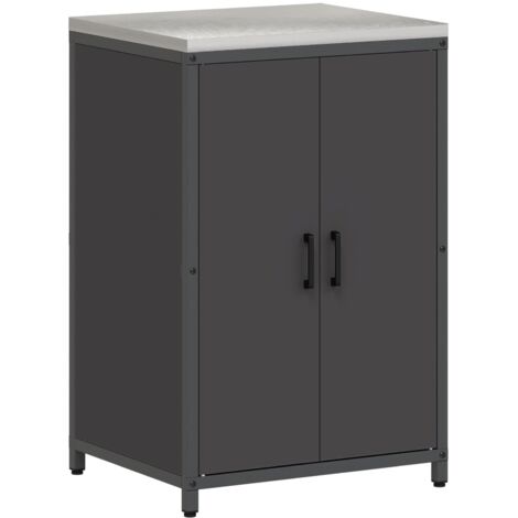 Rangement de cuisine  Meuble de cuisine avec étagère Noir 60 x 50 x 92 cm Acier