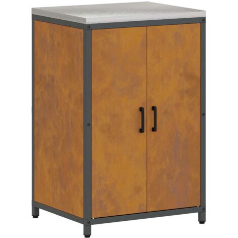 Rangement de cuisine  Meuble de cuisine avec étagère Rouillé 60 x 50 x 92 cm Acier