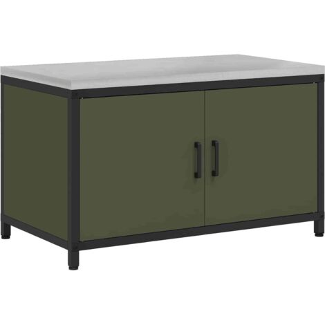 Rangement de cuisine  Meuble de cuisine Vert olive 60 x 50 x 92 cm Acier