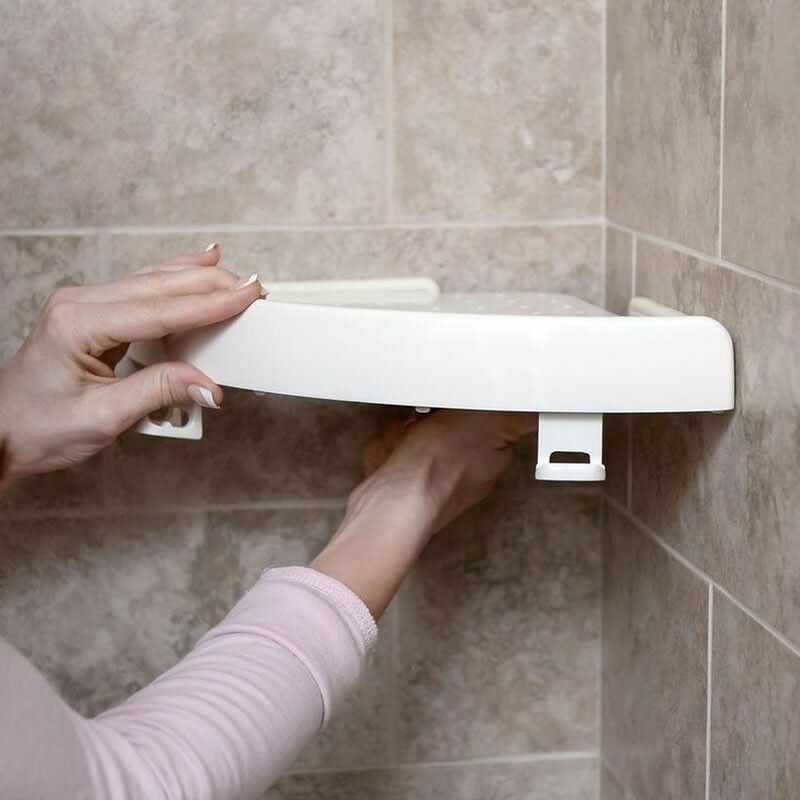 Rangement de douche, étagère d'angle avec boutons, aucun perçage nécessaire