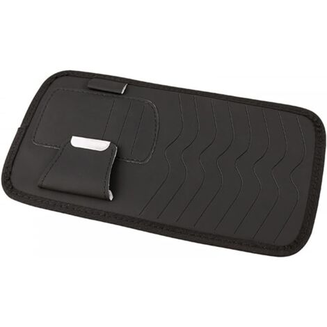 Rangement de Pare-Soleil de Voiture Polyvalent, Sac De Support De CD De Voiture avec 8 Poches, Support de Pochette de Rangement pour Pare-Doleil en Cuir PU pour Poches de Cartes de Crédit Voiture