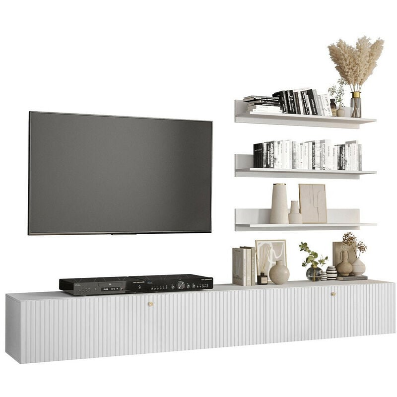 Ensemble de salon Elblaru 114, Blanc