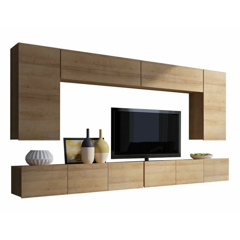 Ensemble de salon Tivdalu 135, Chêne doré