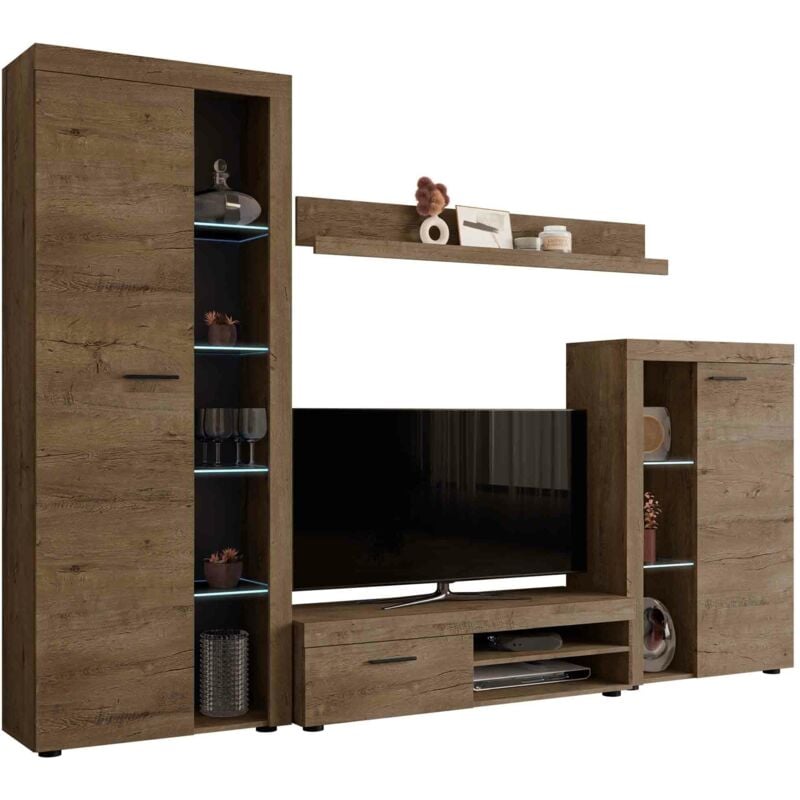 Mobilier1 - Ensemble de salon Tucson 103, Chêne de Lefkas