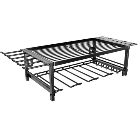 Rangement d'Outils Electriques,Organisateur d'outils électriques - Porte-Outil pour Perceuse, avec Support et Etagère, Haute Durabilité en Acier,pour Garage, Atelier, Entrepôt(59.524.515.5cm)