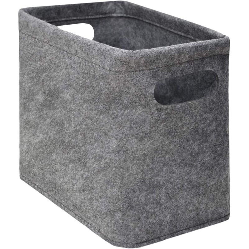 Rangement du Papier Toilette - Boîte en Feutre pour 4 Rouleaux - Panier de Bain - Gris