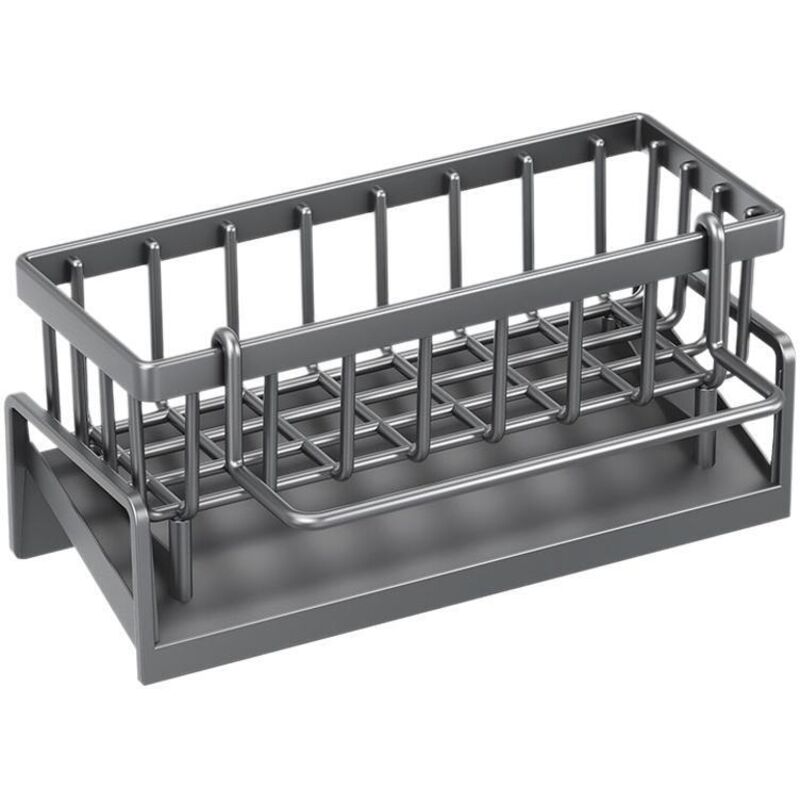 Rangement et Organisation de Cuisine, Organisateur d'évier en avec bac d'écoulement Automatique pour Porte Eponge, Porte Serviettes, Super