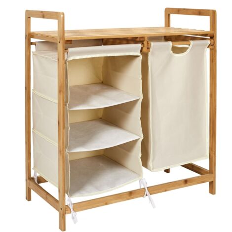 Rangement Etagère Et Panier Beige Home Deco Factory