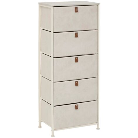 Rangement haut tissa beige 5 tiroirs - 5five