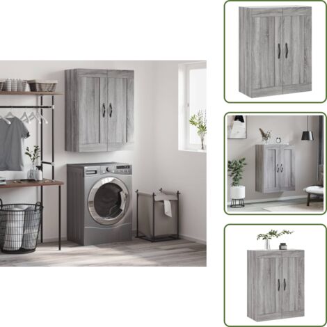 Rangement intérieur - vidaXL Armoire murale sonoma gris 69,5x34x90 cm bois d'ingénierie - Armoire suspendue
