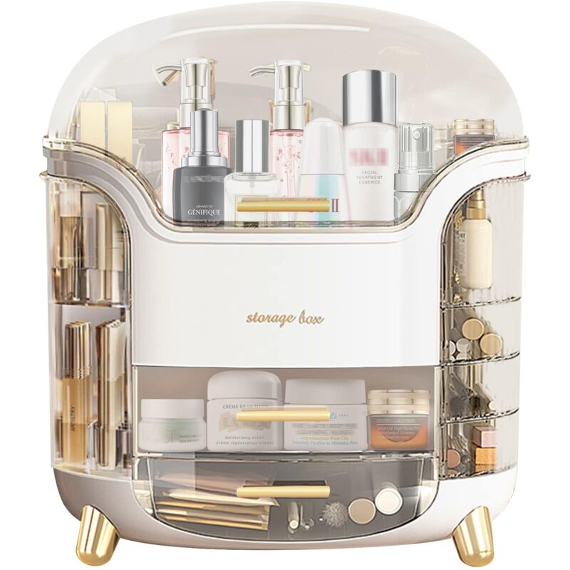 Rangement Maquillage Organisateur Boite de Rangement Skincare Makeup Organizer avec Tiroir Grande Capacité