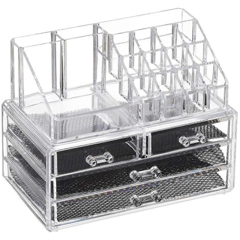 Rangement maquillage, organisateur de maquillage, tiroir de rangement cosmétique en acrylique transparent