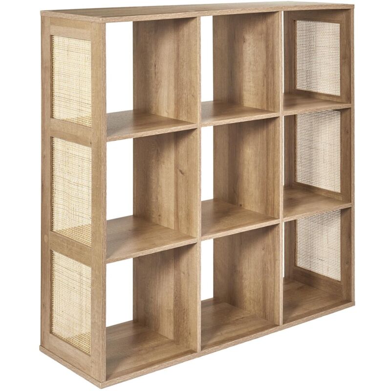 The Home Deco Factory - Rangement modulable 9 cases Bali Marron Home Deco Factory
